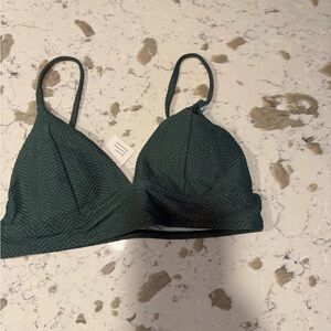 Green Chevron bikini top and bottom